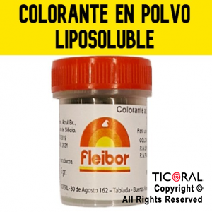 COLORANTE FLEIBOR POLVO LIPOSOLUBLE AMARILLO 5GR x 1